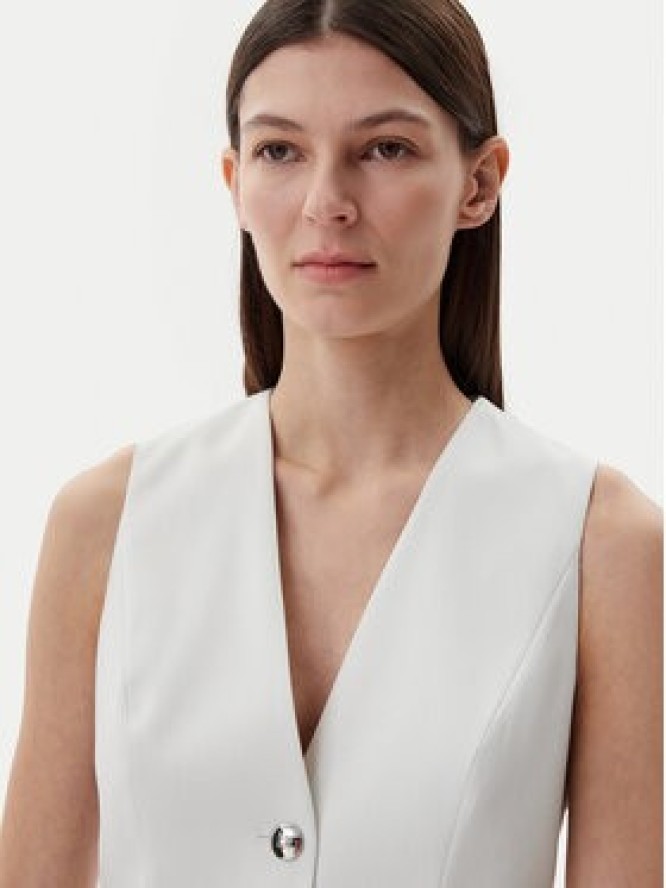 HUGO Kamizelka 50537760 Biały Slim Fit