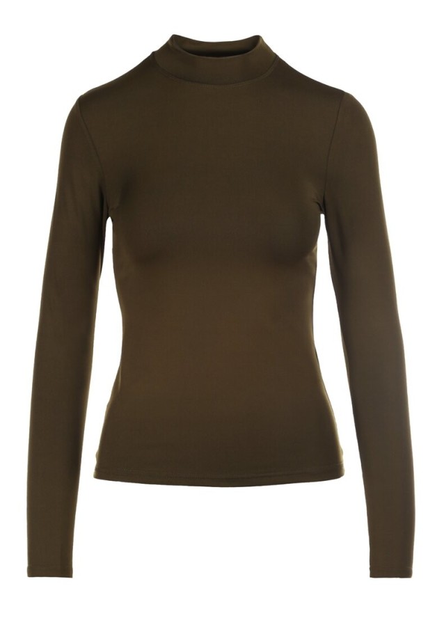 Ciemnozielona Bluzka z Półgolfem Risevera