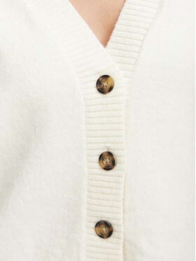 Tommy Jeans Kardigan Fluffy Badge DW0DW23830 Biały Regular Fit