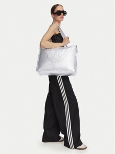 adidas Torebka Shopper Metallic Pu Bag KR1566 Srebrny
