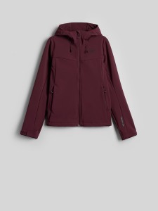 4F Kurtka softshell wiatroodporna damska - burgundowa XXL