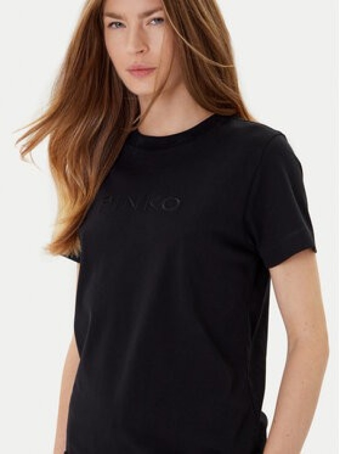 PINKO T-Shirt Start 101752 A2RD Czarny Regular Fit
