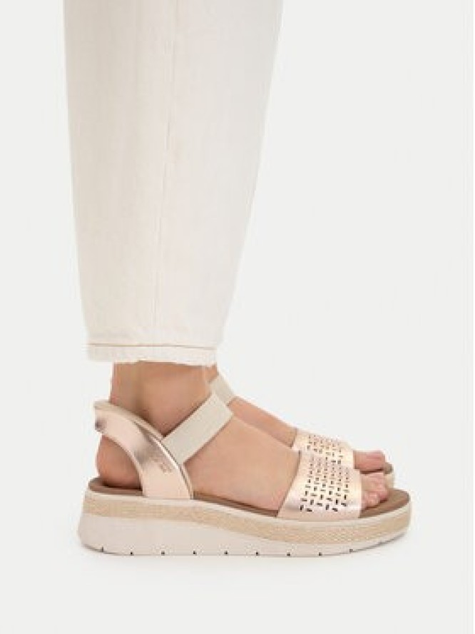 Skechers Sandały Bobs Sun Ray 114415/RSGD Złoty