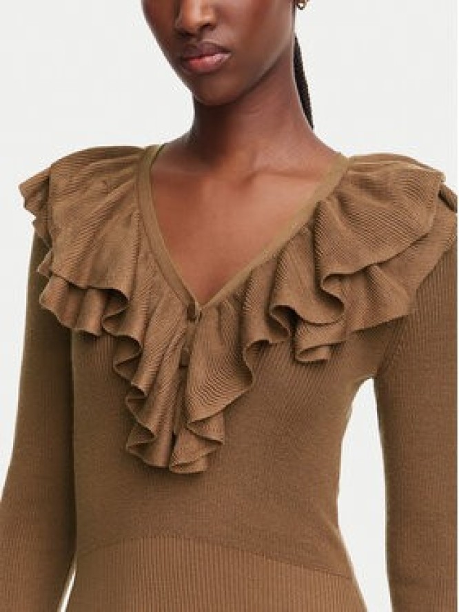 Marella Sukienka dzianinowa Slatino 2623326034 Brązowy Regular Fit