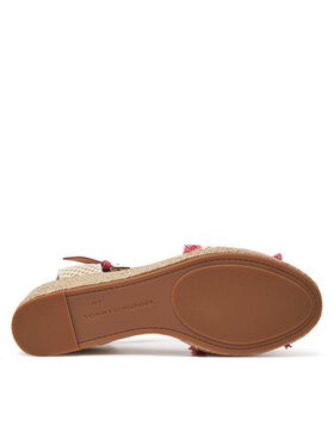 Tommy Hilfiger Espadryle Fringe Canvas Medium Wedge FW0FW08879 Różowy