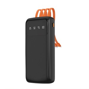 Powerbank Dudao k6pro 10000mAh z kablem usb, usb typ c, lightning