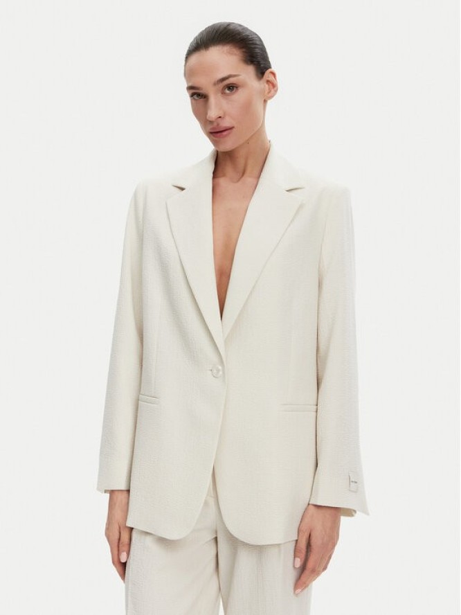 Calvin Klein Marynarka K20K208240 Beżowy Regular Fit