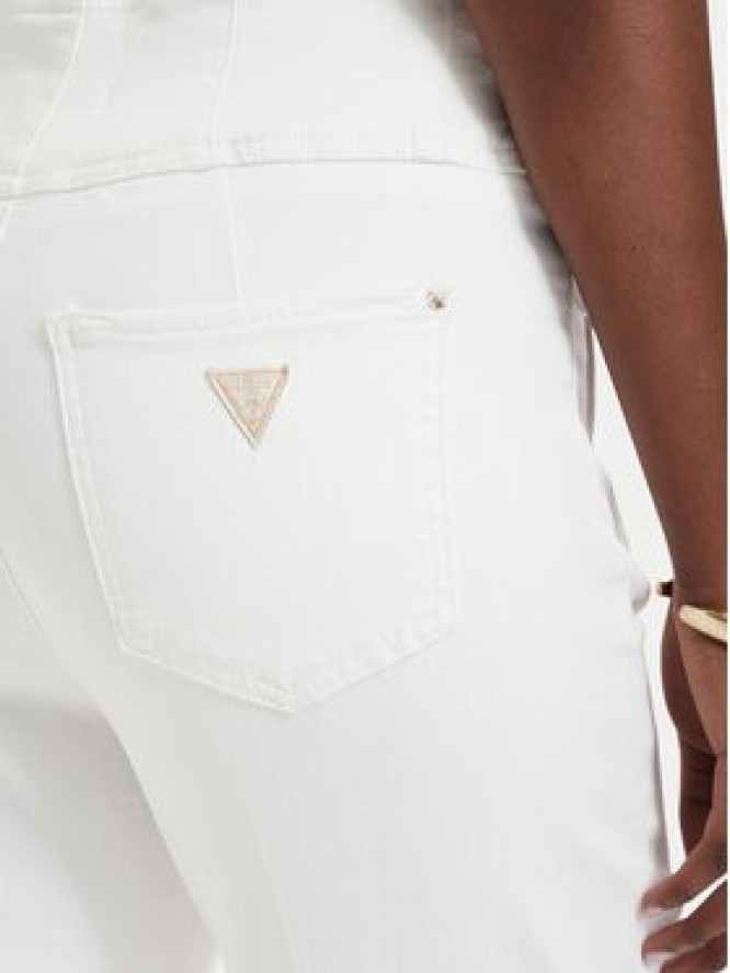 Guess Jeansy W6GA14 D0857 Kremowy Slim Fit
