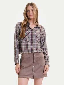 ONLY Koszula Riley 15351443 Szary Regular Fit