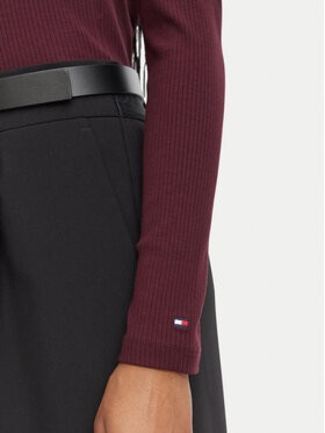 Tommy Hilfiger Polo WW0WW51731 Bordowy Slim Fit