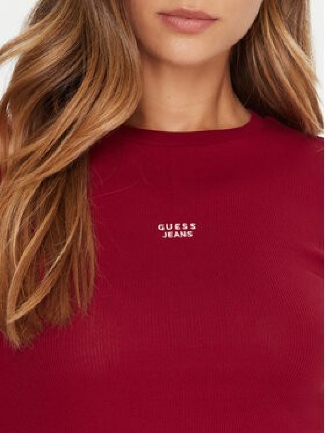 Guess Jeans T-Shirt W5BP45 KA0H1 Czerwony Slim Fit