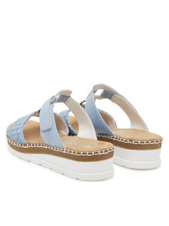 Rieker Klapki V1243-10 Niebieski