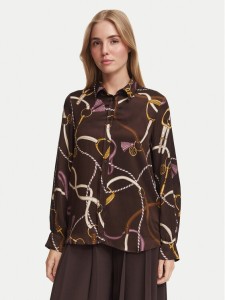 Marella Koszula Emme by Marella Parole 2625116102 Brązowy ciemny Regular Fit