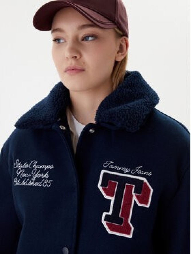 Tommy Jeans Kurtka bomber Varsity DW0DW22051 Granatowy Relaxed Fit