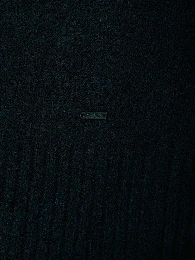 Sukienka damska dzianinowa z dodatkiem wełny czarna Julita 906