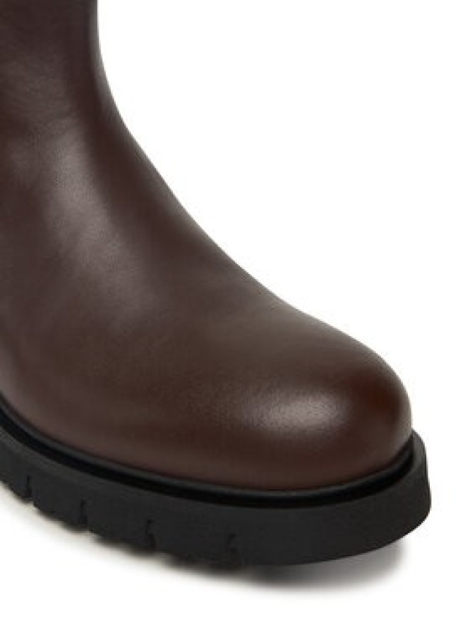 Tommy Jeans Sztyblety Tjw Chelsea Leather Boot EN0EN02825 Brązowy