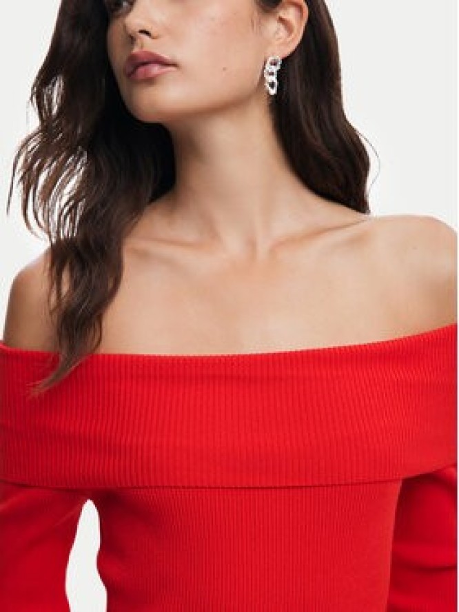 Desigual Sukienka dzianinowa Milwaukee 24WWVF06 Czerwony Slim Fit