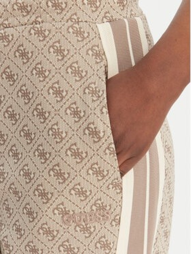 Guess Spodnie dresowe V6GB04 K2955 Beżowy Regular Fit