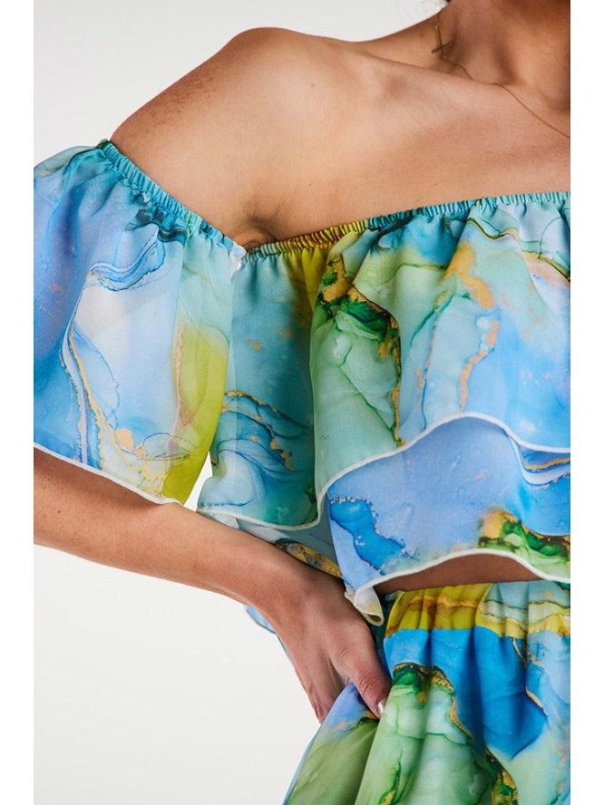 Awama Bluzka w kolorze błękitno-żółtym rozmiar: L/XL