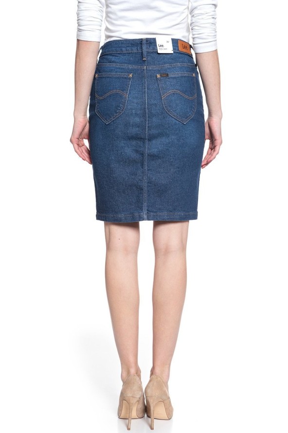 SPÓDNICA JEANSOWA LEE PENCIL SKIRT DARK GARNER L38GDJUV 112108166