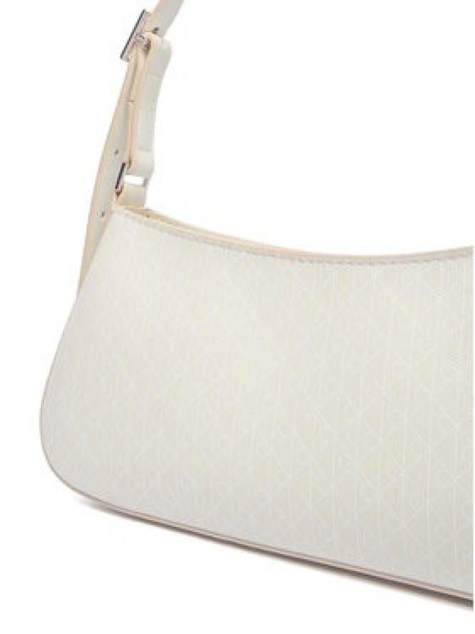 Calvin Klein Torebka Emblem Aop Small Shoulder Bag LV04F3324G Écru