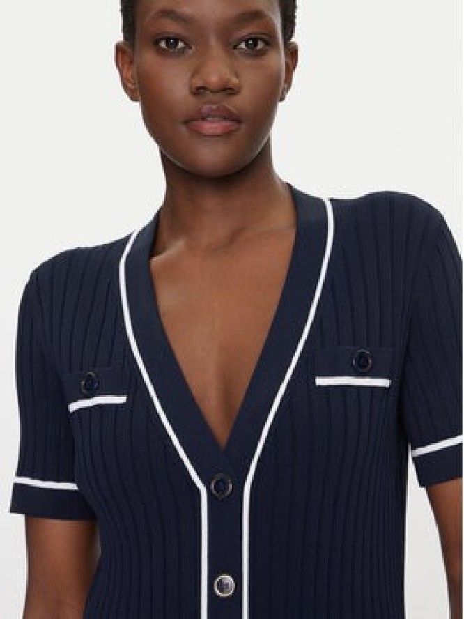 Luisa Spagnoli Sukienka dzianinowa Candelotto 100004 Granatowy Slim Fit