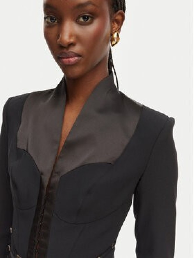 Elisabetta Franchi Marynarka GI-202-61E2-V590 Czarny Regular Fit