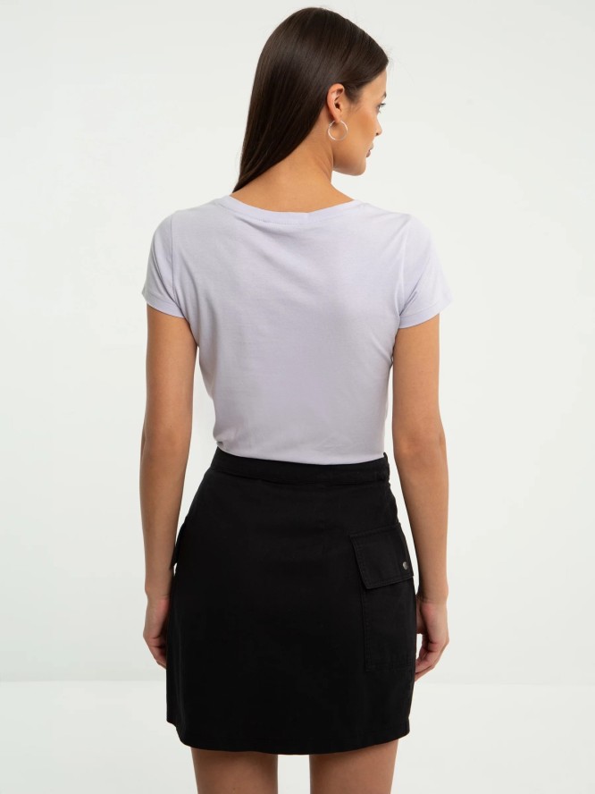 Koszulka damska z logo BIG STAR na piersi fioletowa Avalyntia 500