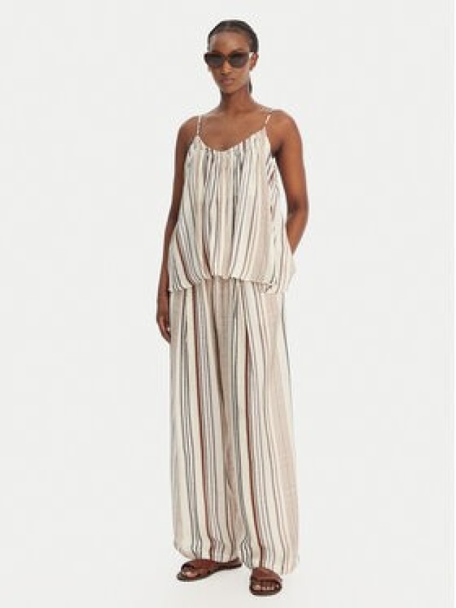 Eleh Spodnie materiałowe SS260132 Écru Relaxed Fit