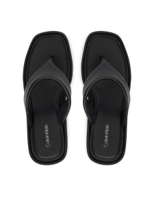 Calvin Klein Japonki Wedge 70 Sndl Thong Lth HW0HW02880 Czarny