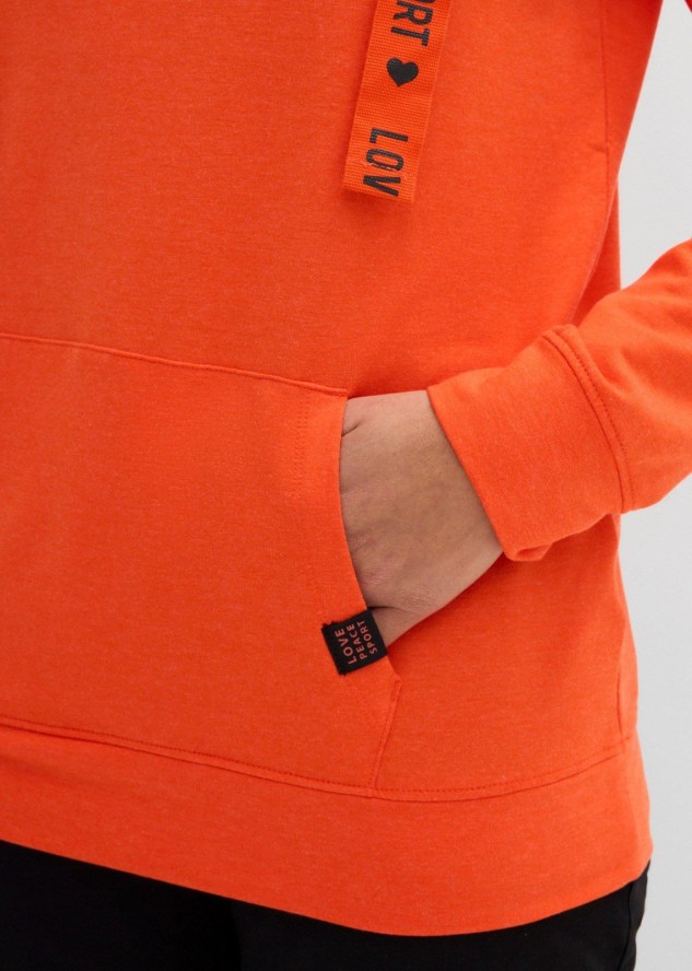 Bluza z kapturem, z miękkiego materiału z wiskozą