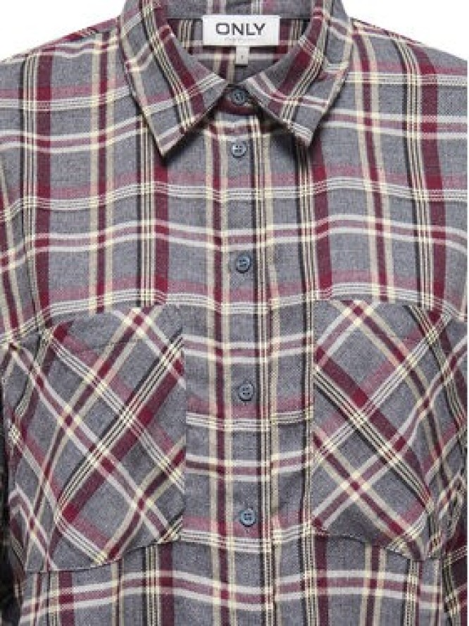 ONLY Koszula Riley 15351443 Szary Regular Fit
