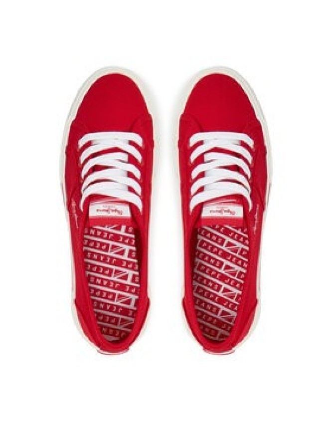 Pepe Jeans Tenisówki Brady Basic W PLS31287 Czerwony