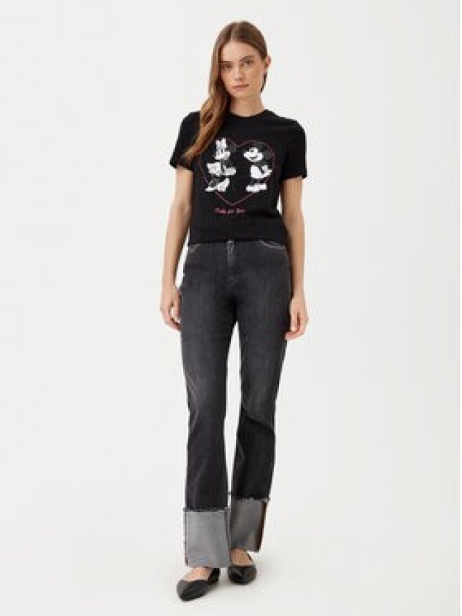 ONLY T-Shirt Mickey 15317991 Czarny Regular Fit
