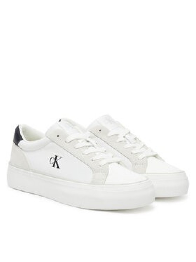 Calvin Klein Jeans Tenisówki Vulc Flatform Mg Nylon Mix YW0YW01896 Biały