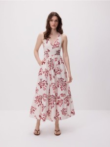 Wzorzysta sukienka maxi - wielobarwny