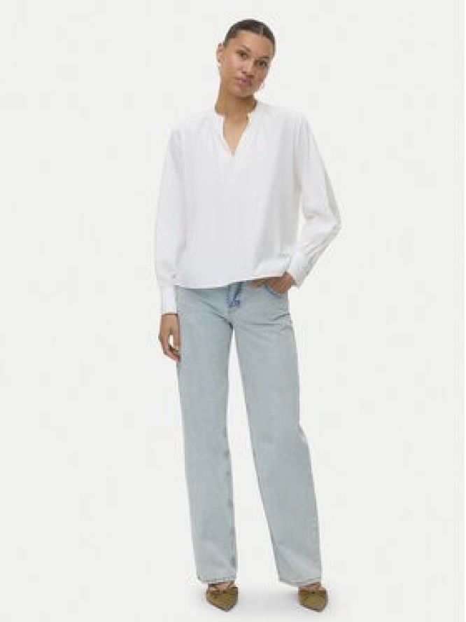 Vero Moda Bluzka Fanni 10336937 Biały Loose Fit