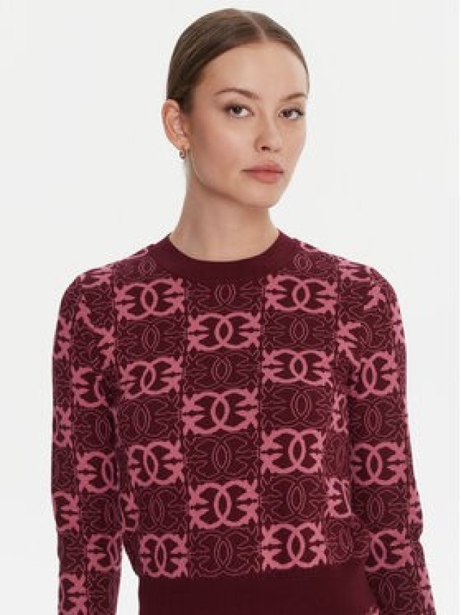 PINKO Sweter Gypsies 106041 A2YD Bordowy Regular Fit