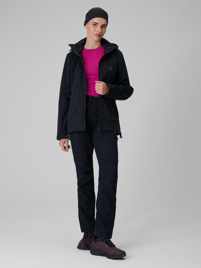 4F Kurtka softshell wiatroodporna membrana 8000 damska - czarna XS
