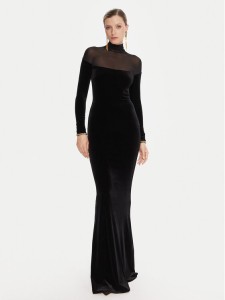 Elisabetta Franchi Sukienka wieczorowa AB-R42-57E2-V660 Czarny Slim Fit