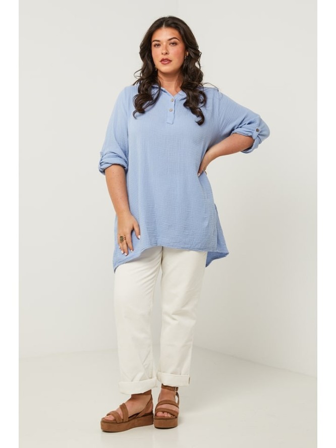 Curvy Lady Tunika w kolorze błękitnym rozmiar: 44/46