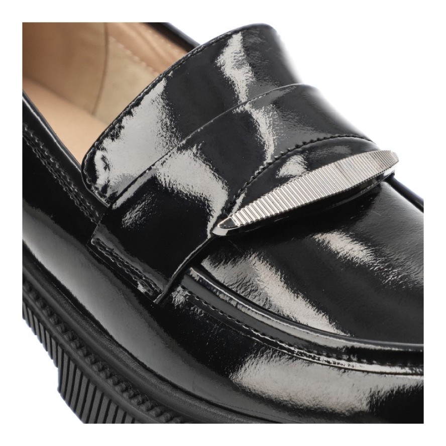 Czarne Mokasyny S.Barski Eleganckie Obuwie Damskie