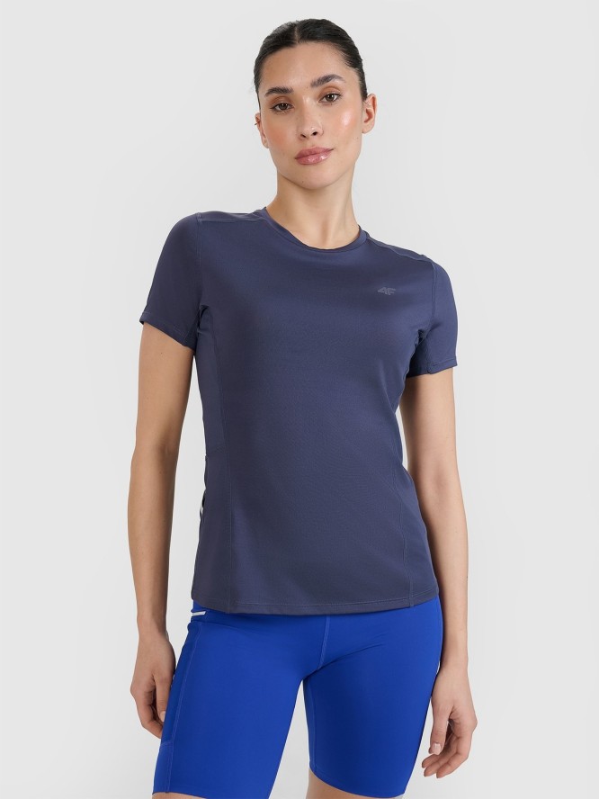 4F Koszulka do biegania w terenie regular damska - szara XL