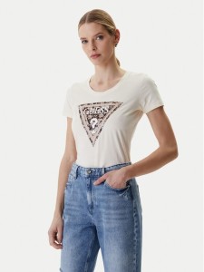 Guess T-Shirt W6RI32 J1314 Écru Regular Fit
