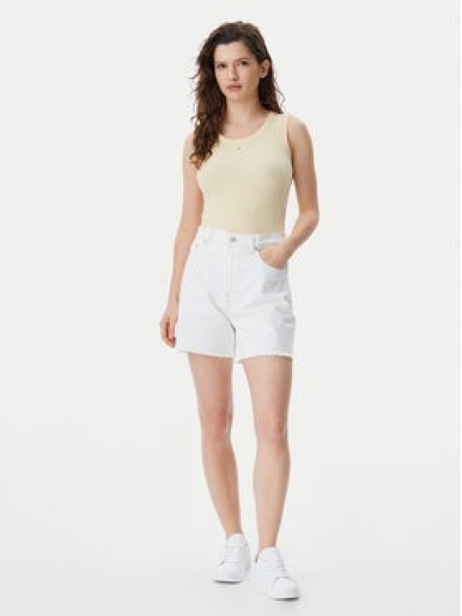 Tommy Jeans Top Essential DW0DW20673 Żółty Slim Fit