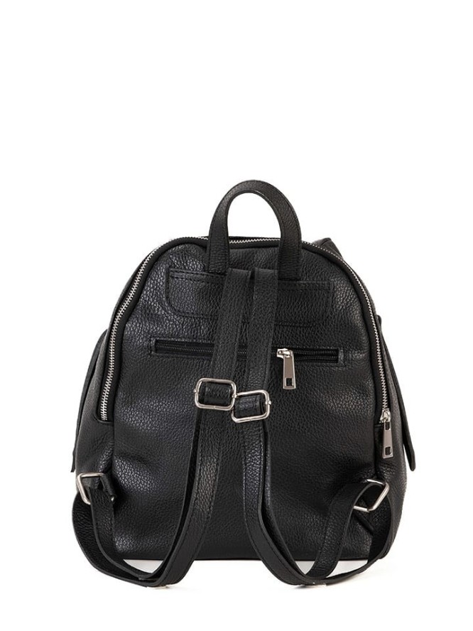 Lucca Baldi Skórzany plecak "Gambellara" w kolorze czarnym - 27 x 31 x 13 cm rozmiar: onesize