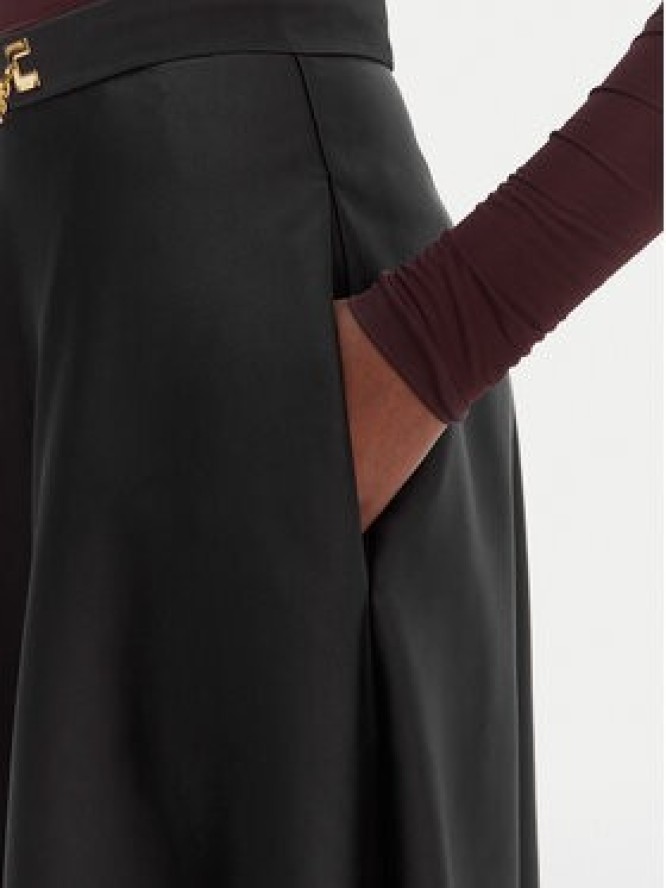 Elisabetta Franchi Spódnica midi GO-156-61E2-V320 Czarny Regular Fit