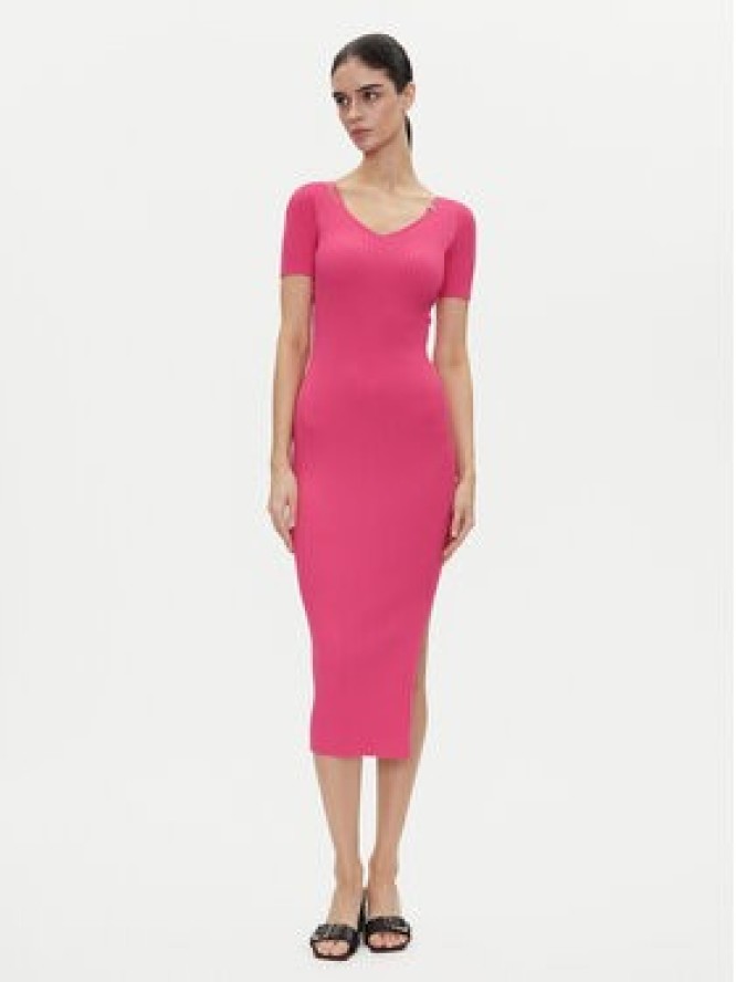 HUGO Sukienka dzianinowa Shaty 50538239 Różowy Slim Fit