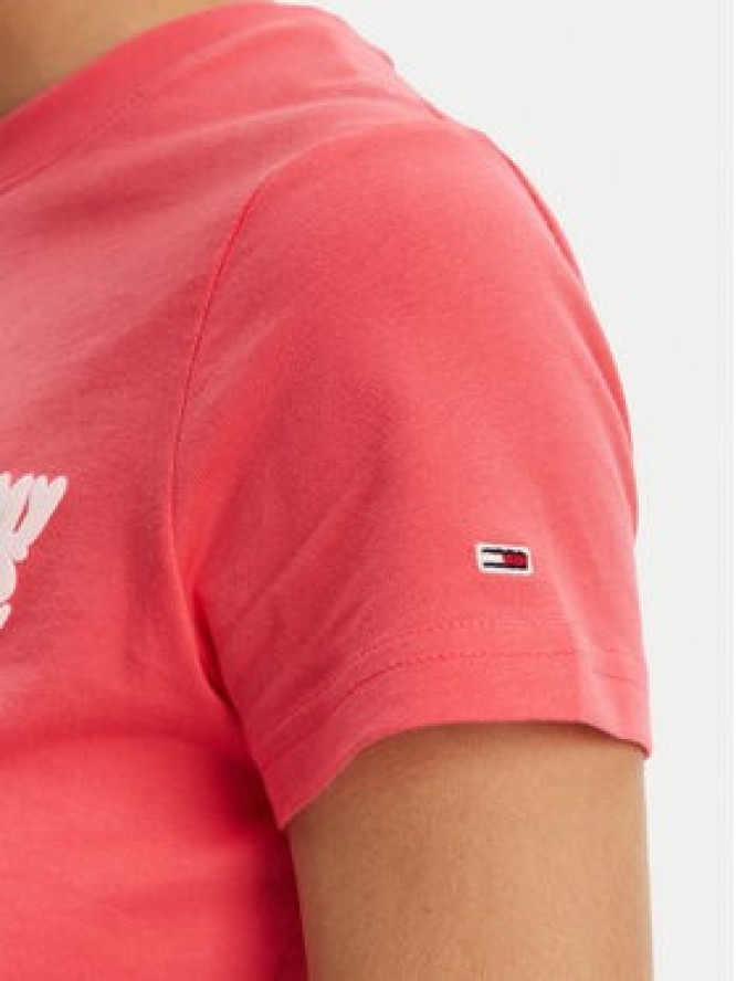 Tommy Jeans T-Shirt Bubble DW0DW21338 Różowy Regular Fit