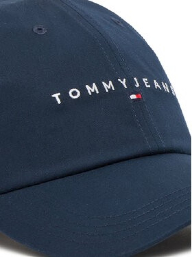 Tommy Jeans Czapka z daszkiem Logo 6 Panel Cap AW0AW16868 Granatowy